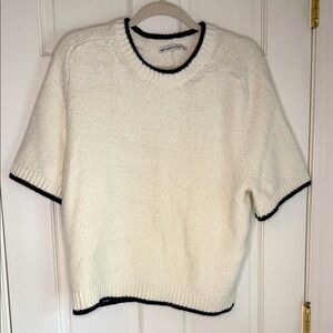A&F Madeline Textural Crew Sweater Tee